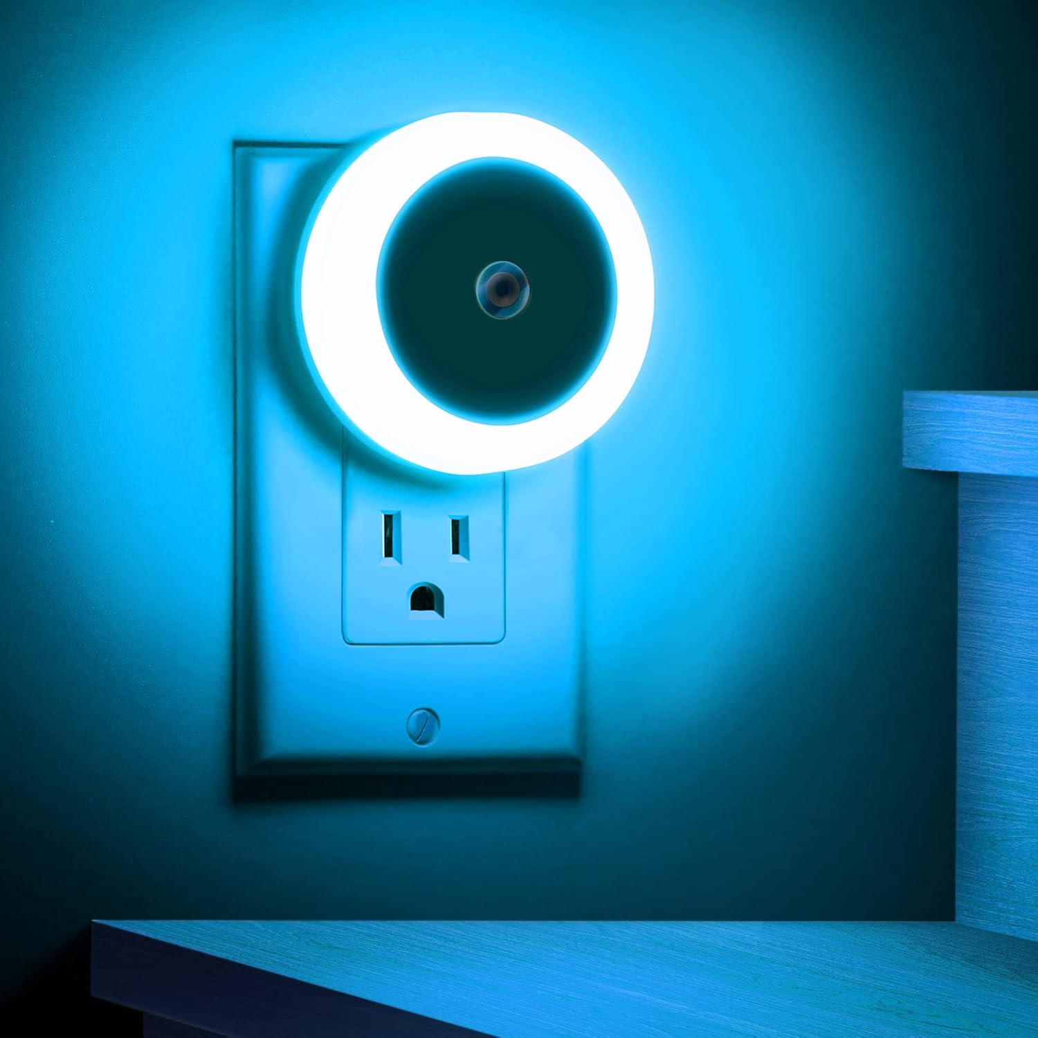Briignite Azure Blue Night Light, Night Lights Plug into Wall [2Pack], Nightlight with Light Sensors, LED Night Light for Kids Room…