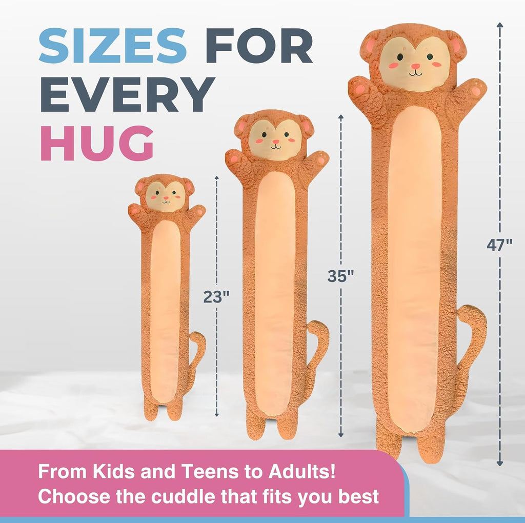CuddlePaws Cuddle Paws Monkey Plush Body Pillow for Kids | Long Stuffed Animal Cuddle Pillow | Soft Hugging Toy | Plushie Gift for Girls &…