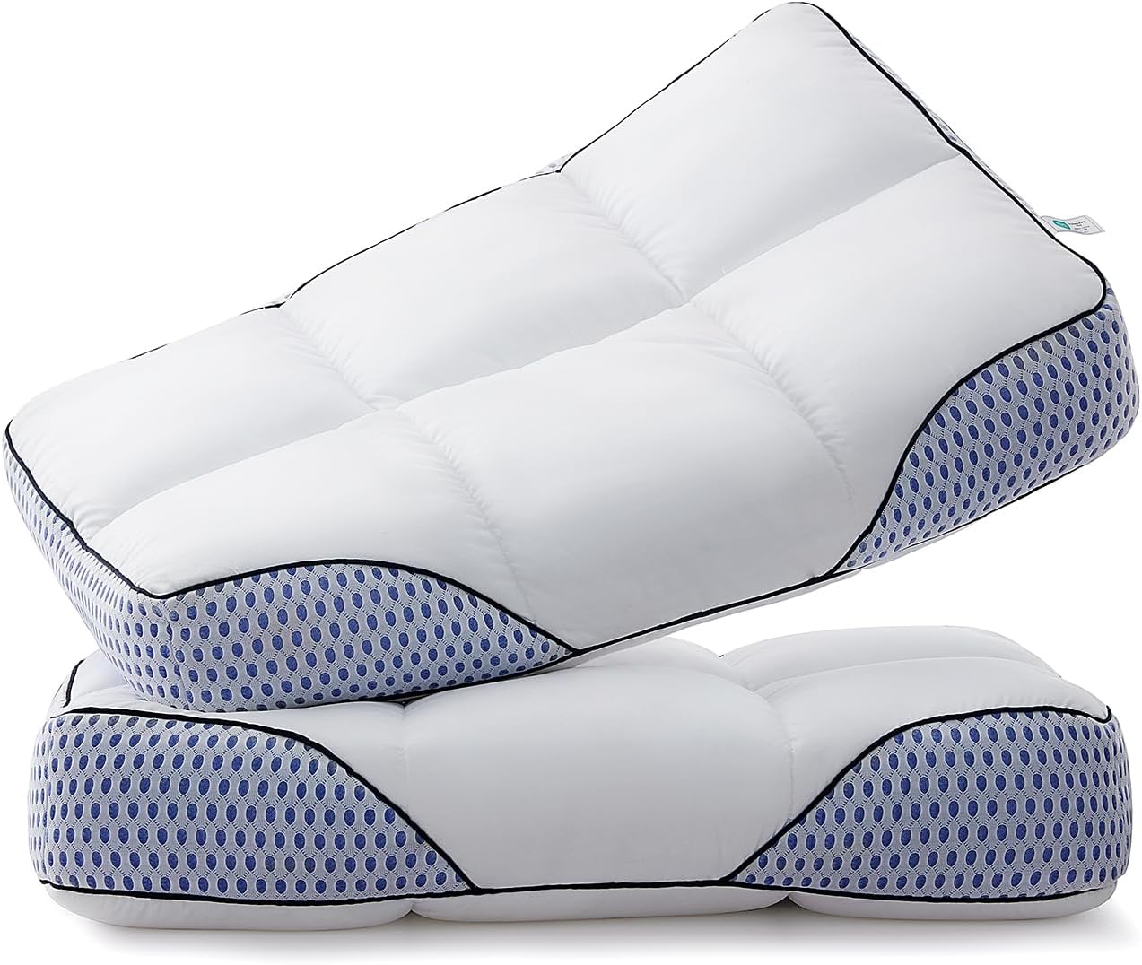 Glaciman Firm Shredded Memory Foam Bed Pillows, Ergonomic Neck and Shoulder Support for Back and Side Sleepers, Machine Washable, Breathabl…