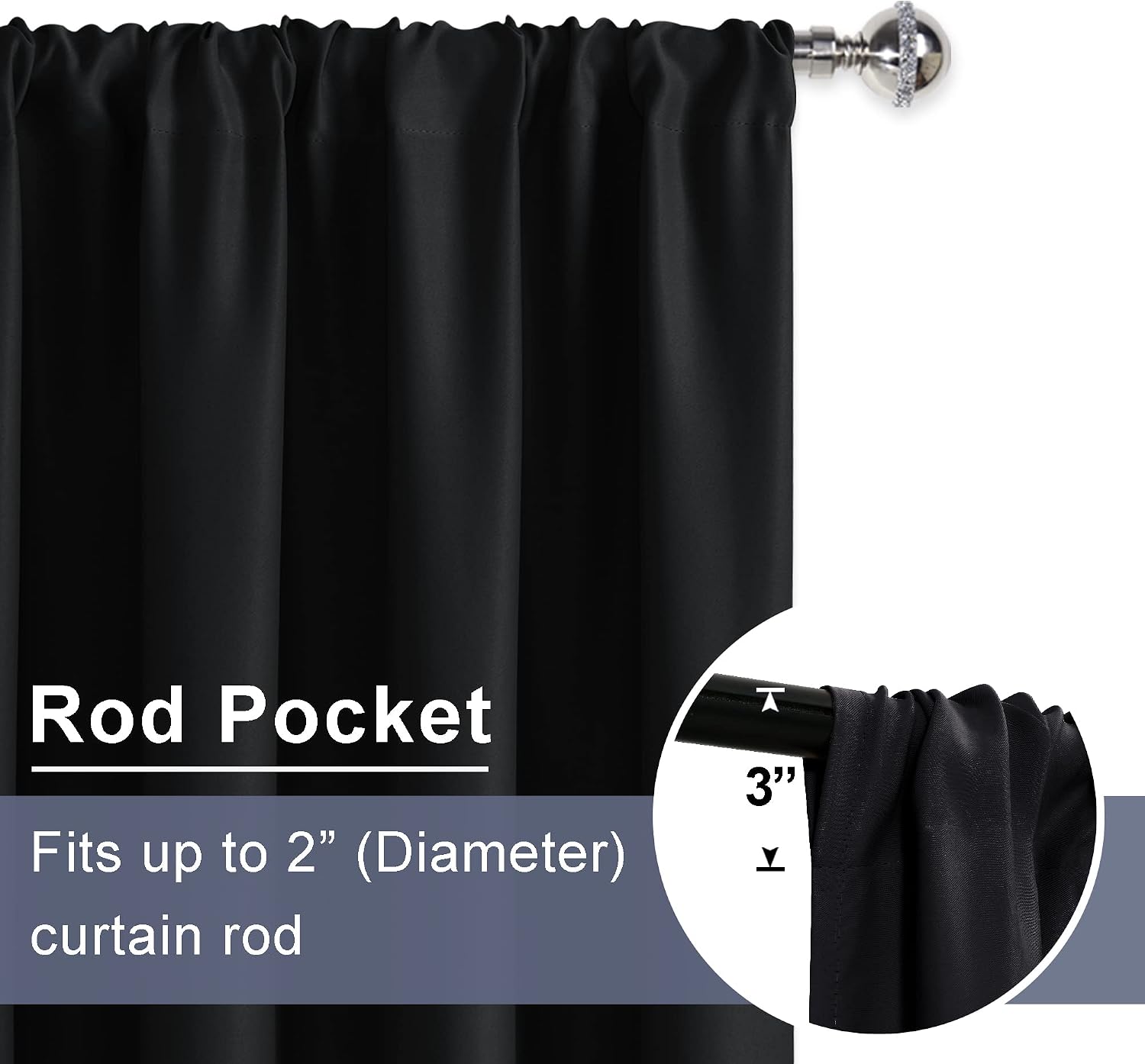 Jiuzhen Blackout Curtains for Bedroom - 70 x 84 Inch Extra Wide Privacy Assured Thermal Insulated Room Darkening Room Divider Curtain Cover…