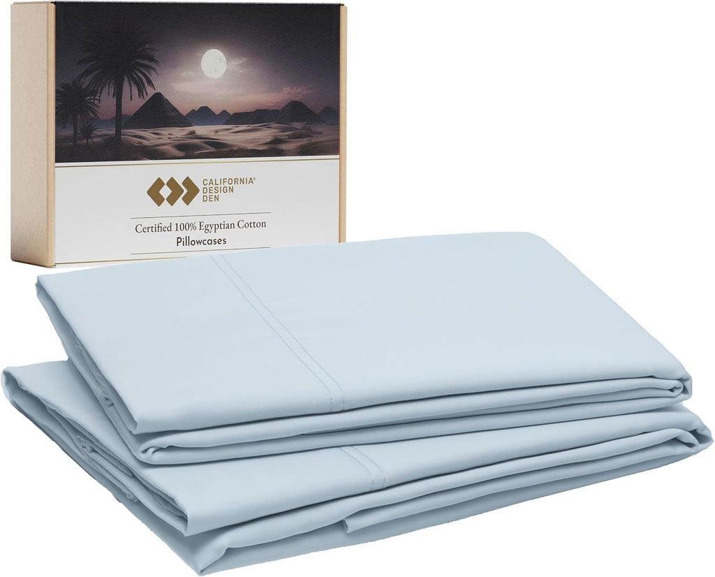 CaliforniaDesignDen California Design Den Pillow Cases Queen/Standard - 100% Egyptian Cotton Pillow Cases Standard Size with Envelope Closu…