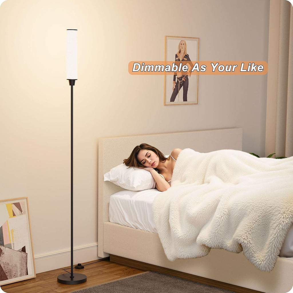 Nukanu Floor Lamp with Remote Control, Floor Lamps for Living Room/Bedroom/Office, Stepless Adjustable 3000K-6000K Colors and 10-100%…