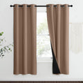 Nicetown 100% Blackout Curtains Thermal, Noise Reduction and Privacy Curtains for Patio Door, Black Lined Blackout Drapes with Grommet Top,…