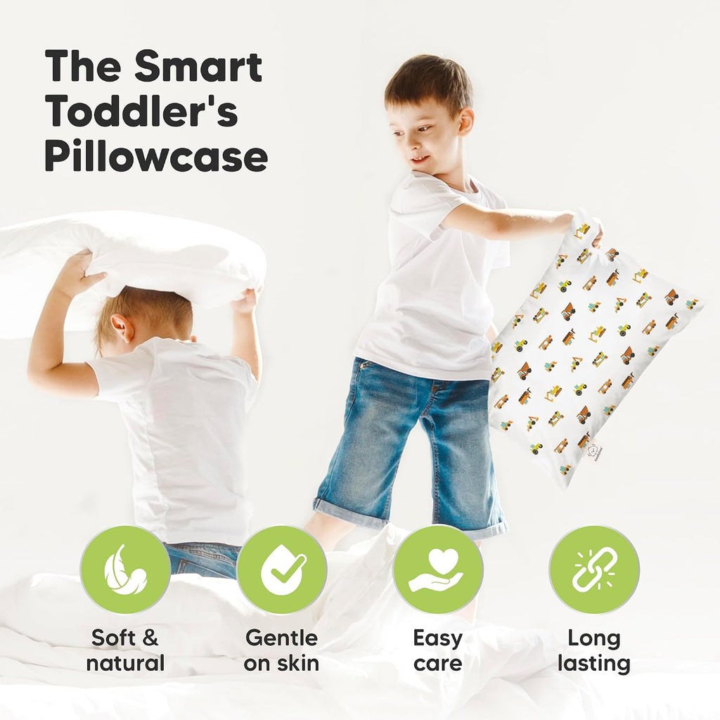 KeaBabies 13 x 18 Toddler Pillowcase, 2-Pack Waterproof - Soft Waterproof Toddler Pillow Protector Cover for Kids, Boys, Girls, Machine…