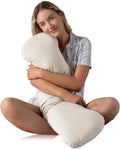 SleepCloud Weighted Body Pillow 6.5lbs - Weighted Pillow for Deeper Sleep (41” x 10”) - Cooling Body Pillows for Adults, Side Sleeper…