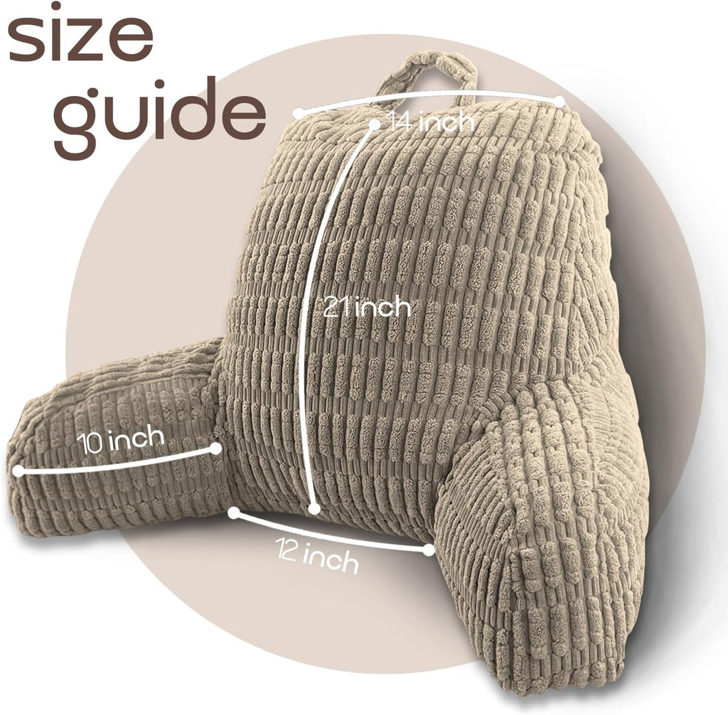 MIJIMO Reading Pillows for Sitting in Bed Adult, Back Rest Pillow for Sitting Up in Bed and Couch, Back Support Chair Pillow Support…