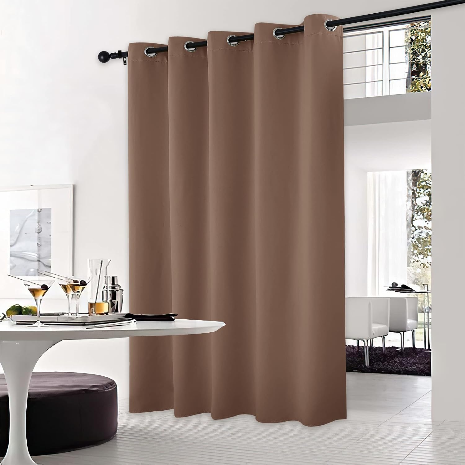 NICETOWN Blackout Blinds for Patio Door, Sliding Door Insulated Blackout Curtains, Extra Wide Curtain with Grommet Top for…