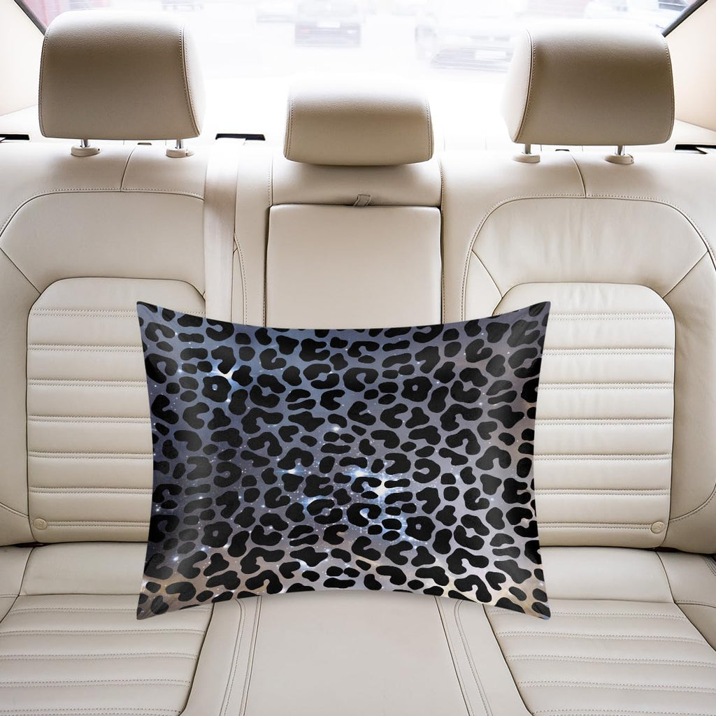 Galaxy Black Skin Leopard Satin Silk Pillowcase for Hair and Skin Pillow Cases Standard Size Soft Silk Pillow Case with Envelope Closure…