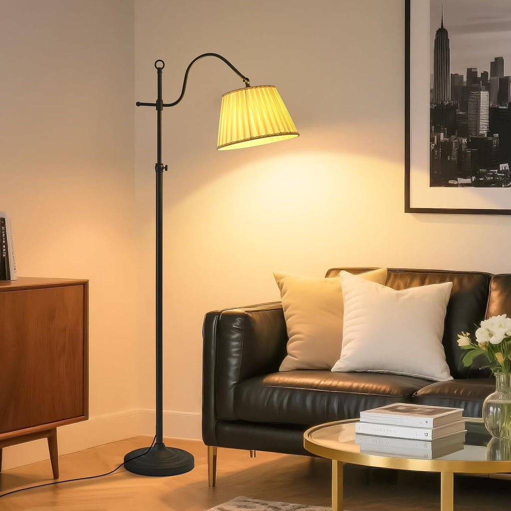 Smart 12W LED Floor Lamps Adjustable Brightness and Color, Black Retro Modern Boho Home Decor, Living Room Sofa Corner Bedroom Bedside…