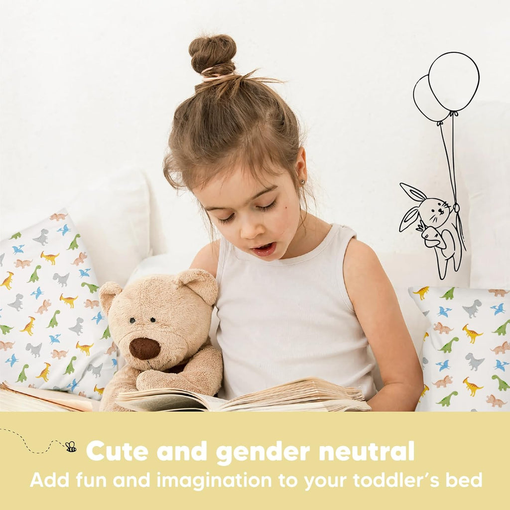 Toddler Pillow with Pillowcase - 13x18 My Little Dreamy Kids Travel Bed Pillows for Sleeping, Organic Cotton Small Pillowcase, Soft &…