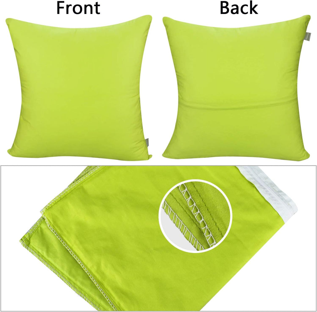 Thmyo 4-Pack 100% Cotton Comfortable Solid Decorative Throw Pillow Case, Square Cushion Cover Pillowcase Sublimation Blank Pillow Covers DI…