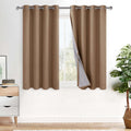 Xwzo Full Shading Blackout Curtains 54 Inches Length - Heat and Light Blocking Ring Top Window Drapes with Black Liner Backing for Bedroom…