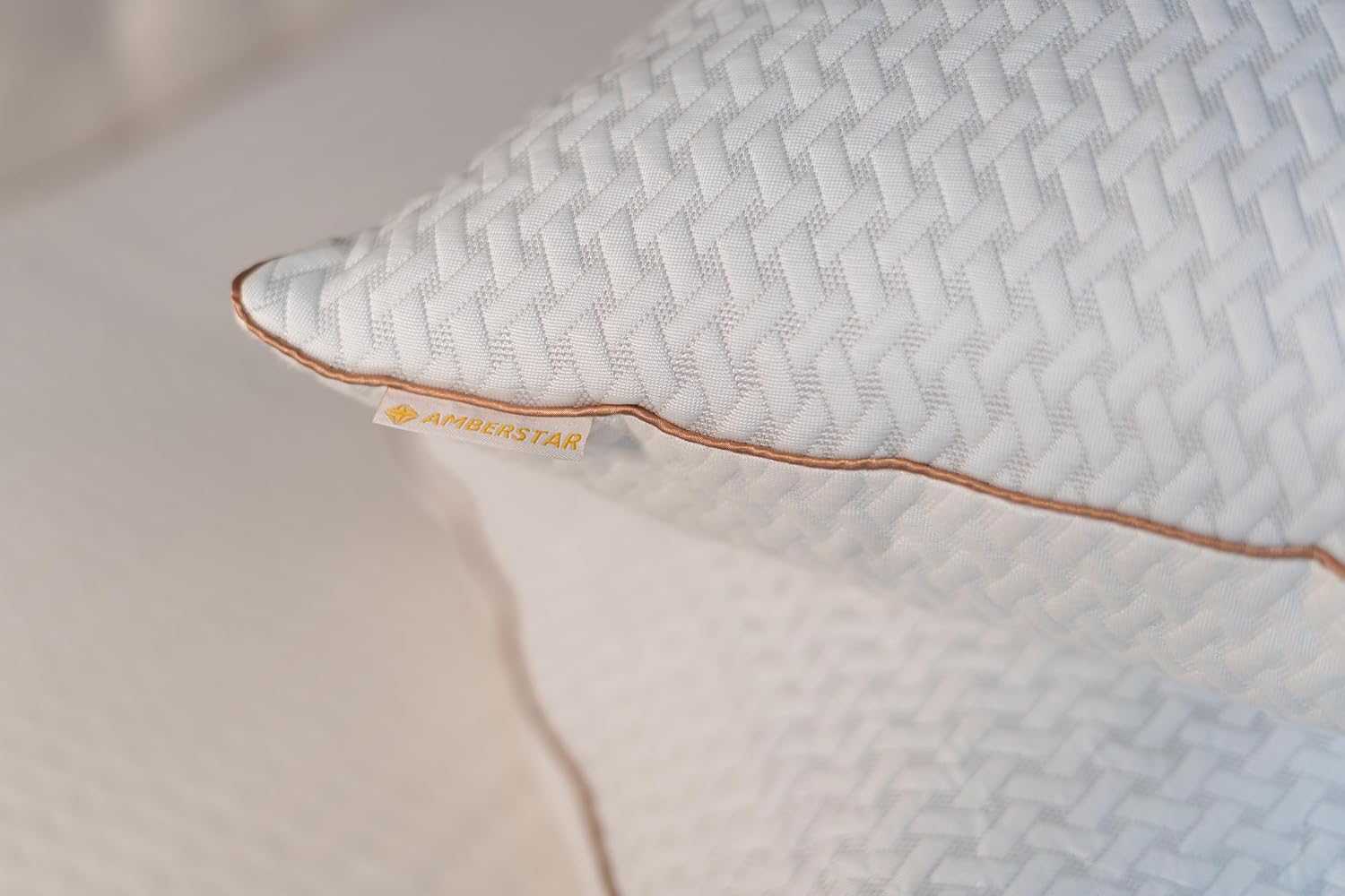 AMBERSTAR Memory Foam Pillow - Adjustable Loft, Cooling & Cozy Dual-Sided Cover, Perfect for Side, Back & Stomach Sleepers (1)