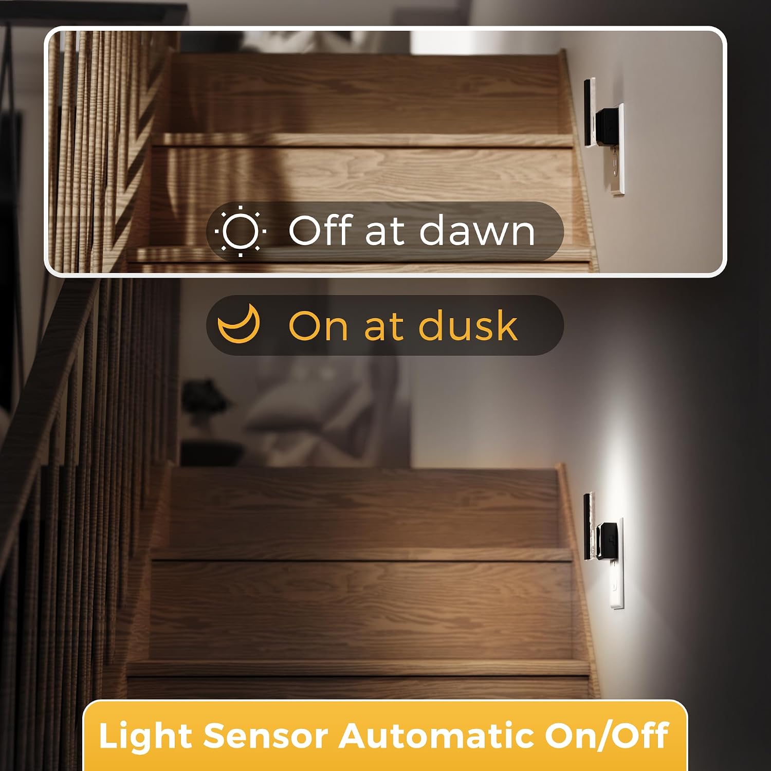 Llohasled L LOHAS LED Night Lights Plug Into Wall, 2 Pack Night Light with Dusk-to-Dawn Sensor, Dimmable Decorative LED Nightlights, 0-100L…