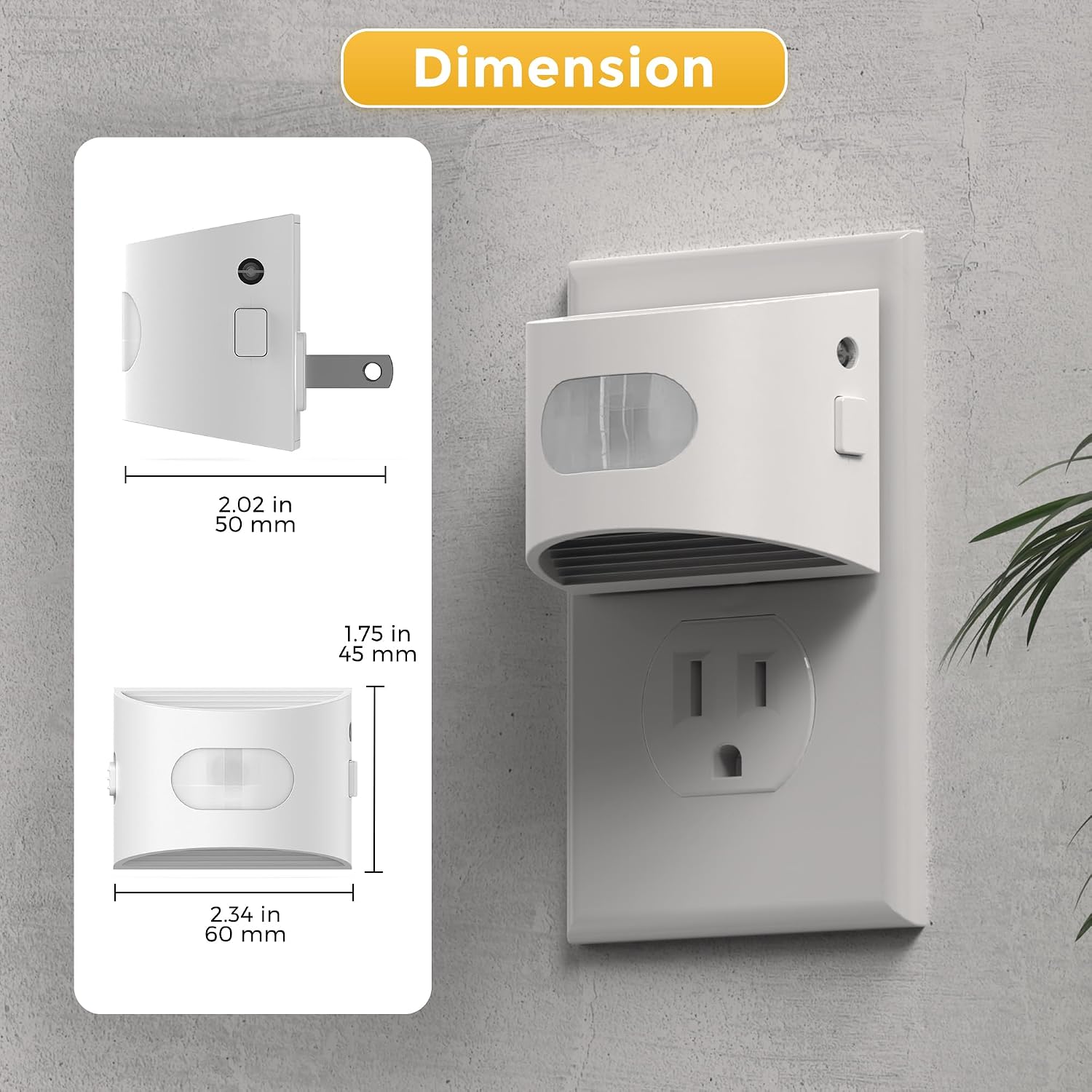 L LOHAS LED Motion Sensor Night Light, Dusk to Dawn & Motion Activated LED Night Light, Night Lights Plug into Wall with 30-100lm…