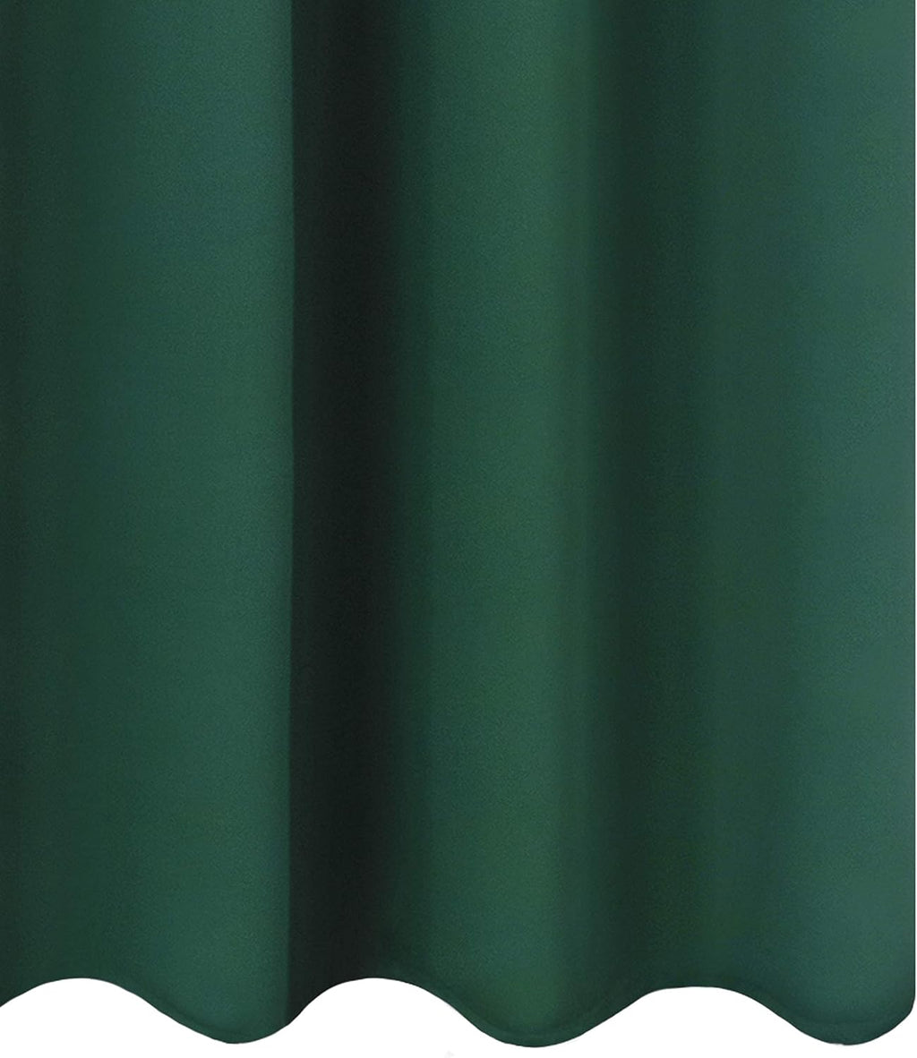 Lemomo Dark Green Thermal Blackout Curtains/52 x 72 Inch/Set of 2 Panels Room Darkening Curtains for Bedroom 72 Inch Green