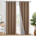 Xwzo 100% Blackout Curtain Panels - Extra Long Thermal Insulated Black Liner Curtains, Noise Reducing and Heat Blocking Drapes for Bedroom…