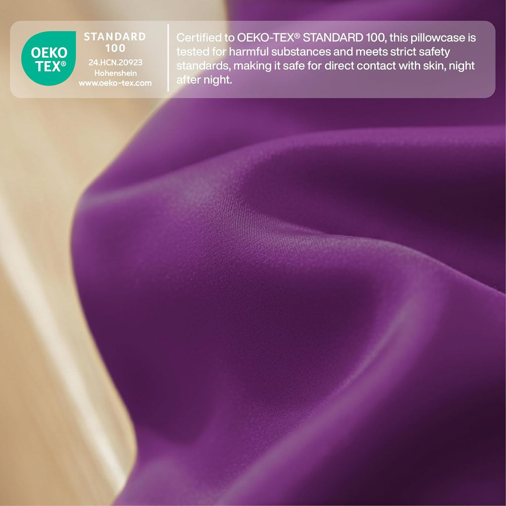 Queensbay Standard Pillow Cases Set of 2, Microfiber Cooling Pillowcases, Soft Breathable Envelope Closure Pillow Covers, Wrinkle Free Easy…