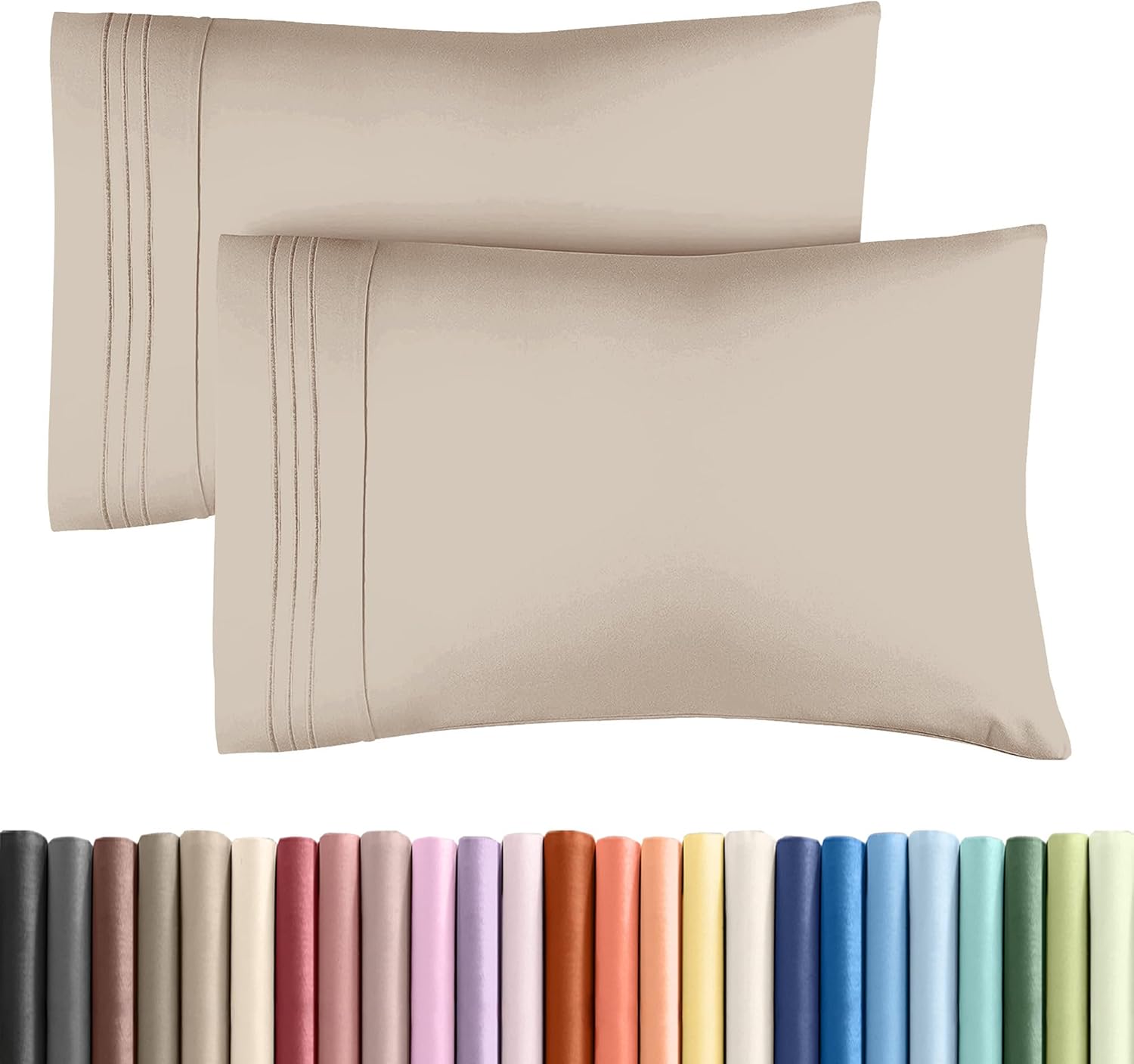 Queen Pillow Cases Set of 2 - Ultra Soft Hotel Quality Pillowcase Covers - Comfy, Cozy & Wrinkle Free - Shrinkage, Stain and Fade…