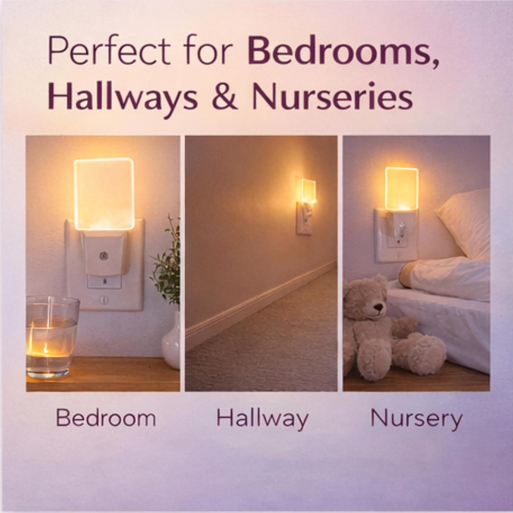 Harth 2-Pack Automatic Adults & Kids Night Lights Plug into Wall I Cozy Home Decor Led Wall Lights Bedroom Ambient Lighting I Dusk to Dawn…