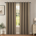 Joydeco Blackout Curtains 84 Inch Length 2 Panels Set, Thermal Insulated Long Curtains& Drapes 2 Burg, Room Darkening Grommet Drapes for Li…