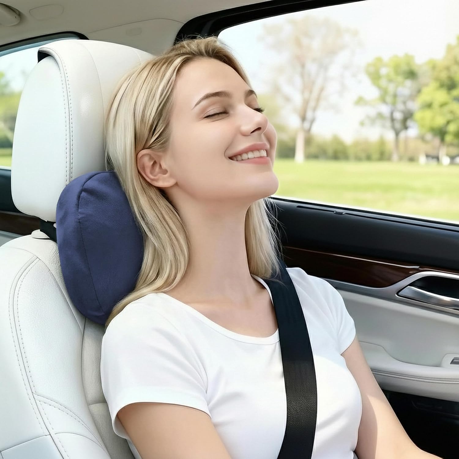 WELBRIT 2PCS Welbrit Car Pillow for Car Neck Pillow for Driving Seat Lumbar Support Soft Cushion with Extra Filling Accessories Back…