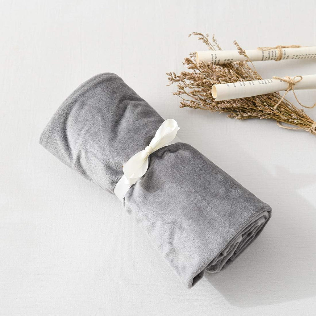 uwkcy Velvet Body Pillow Cover/Case Pillowcase with Hidden Zipper, Soft and Cozy, Zippered Flannel Body Pillow Case (20 x 48 Inch, Grey, 1-P…