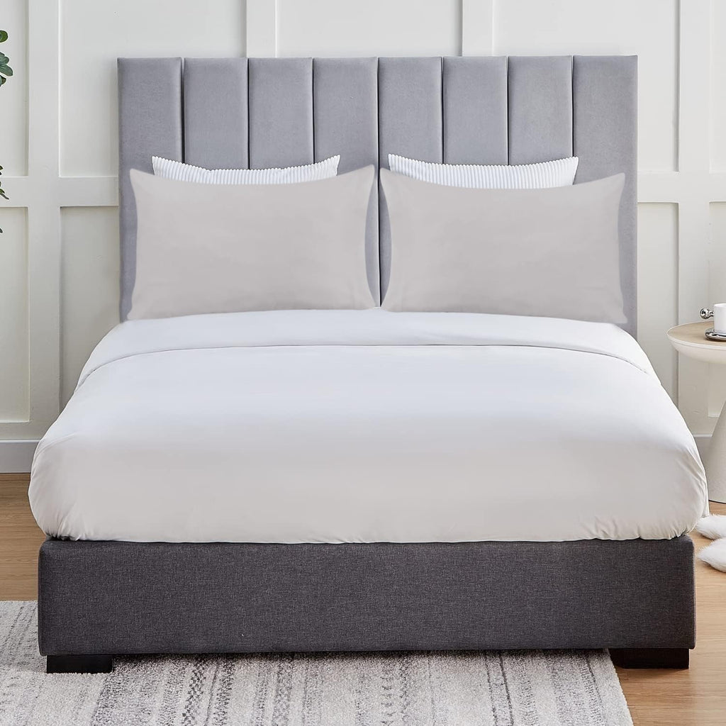 FEATHER & STITCH NEW YORK 100% Cotton 2 Piece King Pillow Cases, 300TC Ultra-Soft Pillowcases with Envelope Closure, Wrinkle- Fade- Stain…