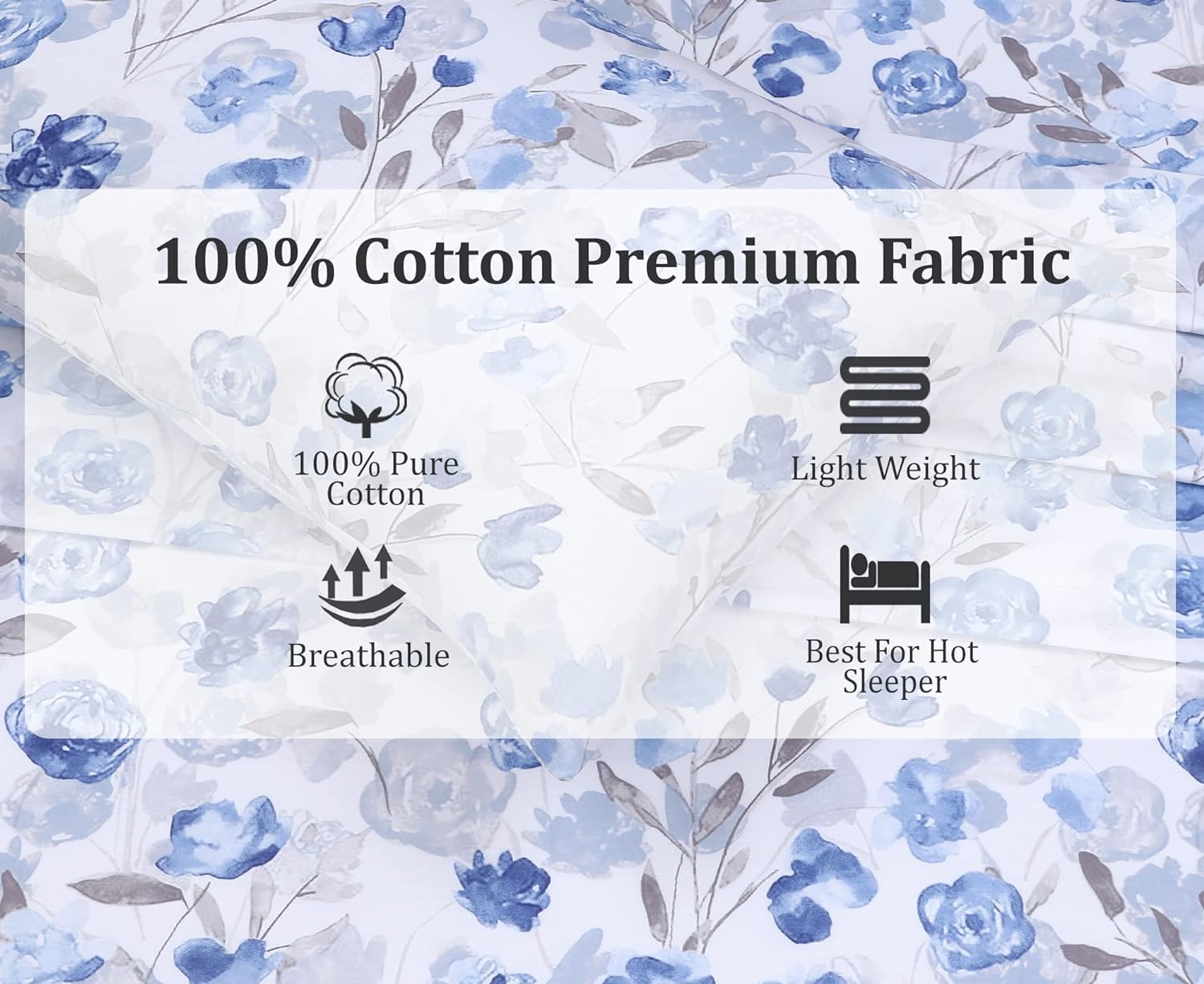 Ruvanti 100% Cotton Percale Sheets Twin Size – Crisp Cooling Bed Sheets for Hot Sleepers, Deep Pocket 16”, Soft Breathable & Durable Hotel-…