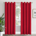 YoungsTex Red Blackout Curtains 84 Inch Length 2 Panels for Bedroom - Thermal Insulated Drapes with Grommet Room Darkening Privacy for Livi…