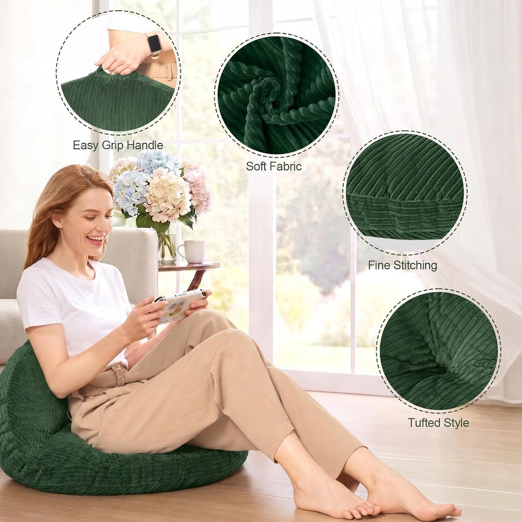 Meditation Cushion, Extra Large Floor Pillow Cushion for Adults, Round Tufted Japanese Meditation Pillow for Tatami Living Room, Yoga…
