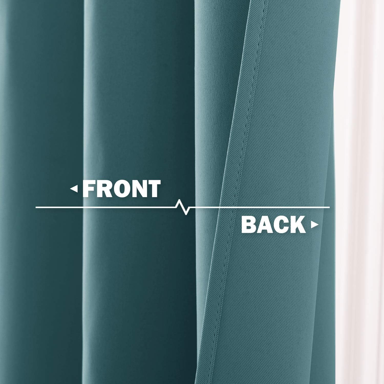 NICETOWN Blackout Curtains - Elegant Home Grommet Design Small Window Curtain Panels for Kitchen/Bathroom/Half Window Christmas Decor…