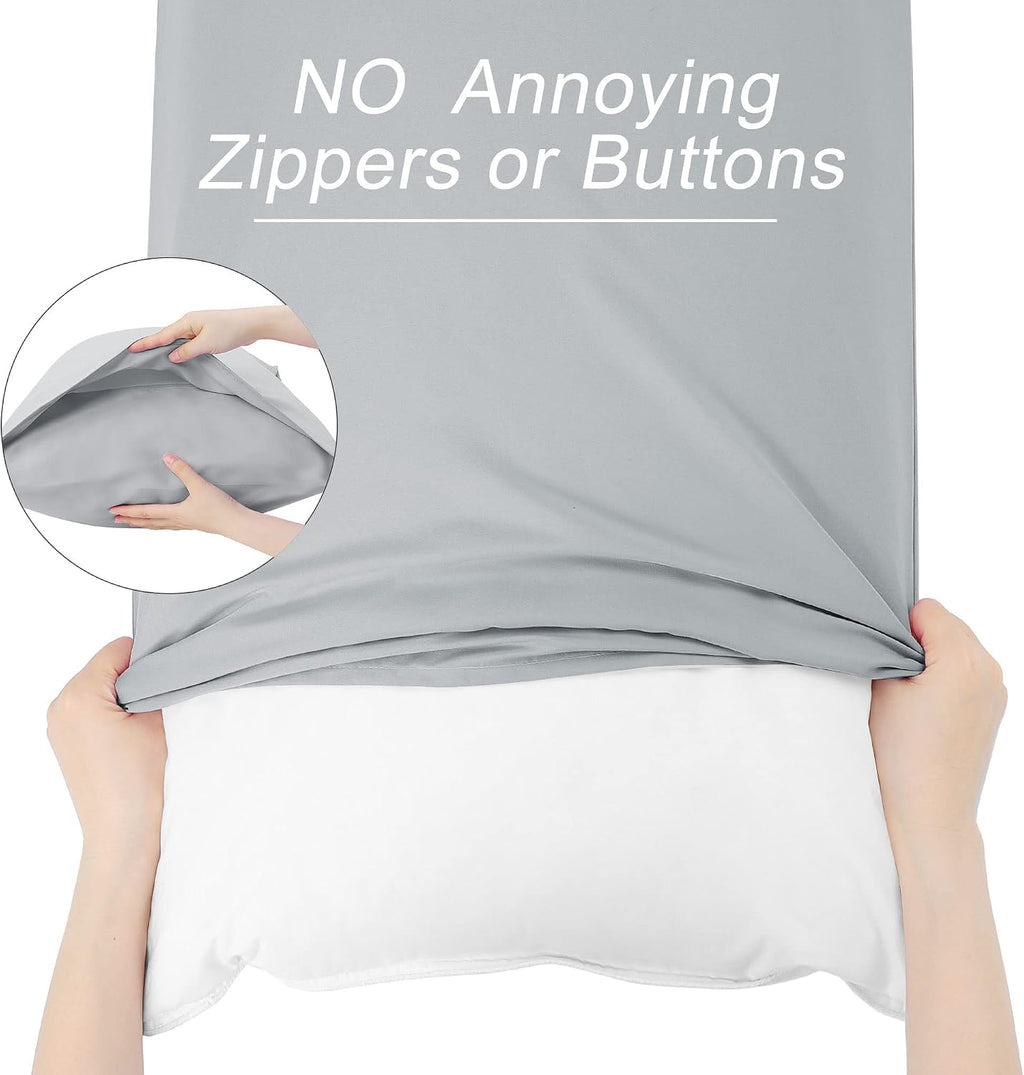 uxcell 100% Microfiber Body Pillow Cover | 1800 Thread Count Pillowcase | Soft Pillow Case with Envelope Closure | 90 GSM Ployester | No Wr…
