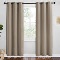 NICETOWN Taupe Room Darkening Curtains for Kitchen, Set of 2, 42 inches Wide by 78 inches Long, Window Treatment Thermal Insulated Solid…