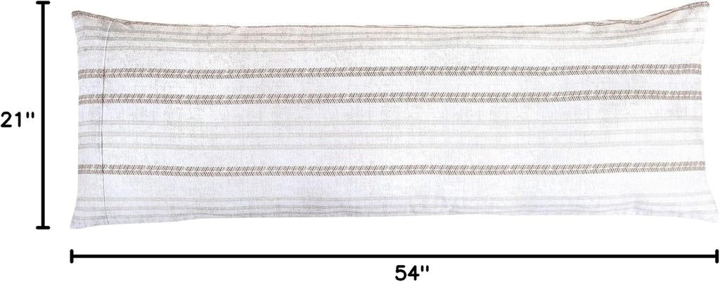 Elegantcomfort Elegant Comfort Ultra Soft 1-Piece Set Striped Print Pillowcases - 1500 Hotel Quality Microfiber, Soft and Smooth Hidden Zip…