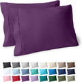 BareHome Bare Home Microfiber Pillow Cases - King Size Set of 2 - Cooling Pillowcases - Double Brushed - Plum Pillowcases Two Pack - Easy C…