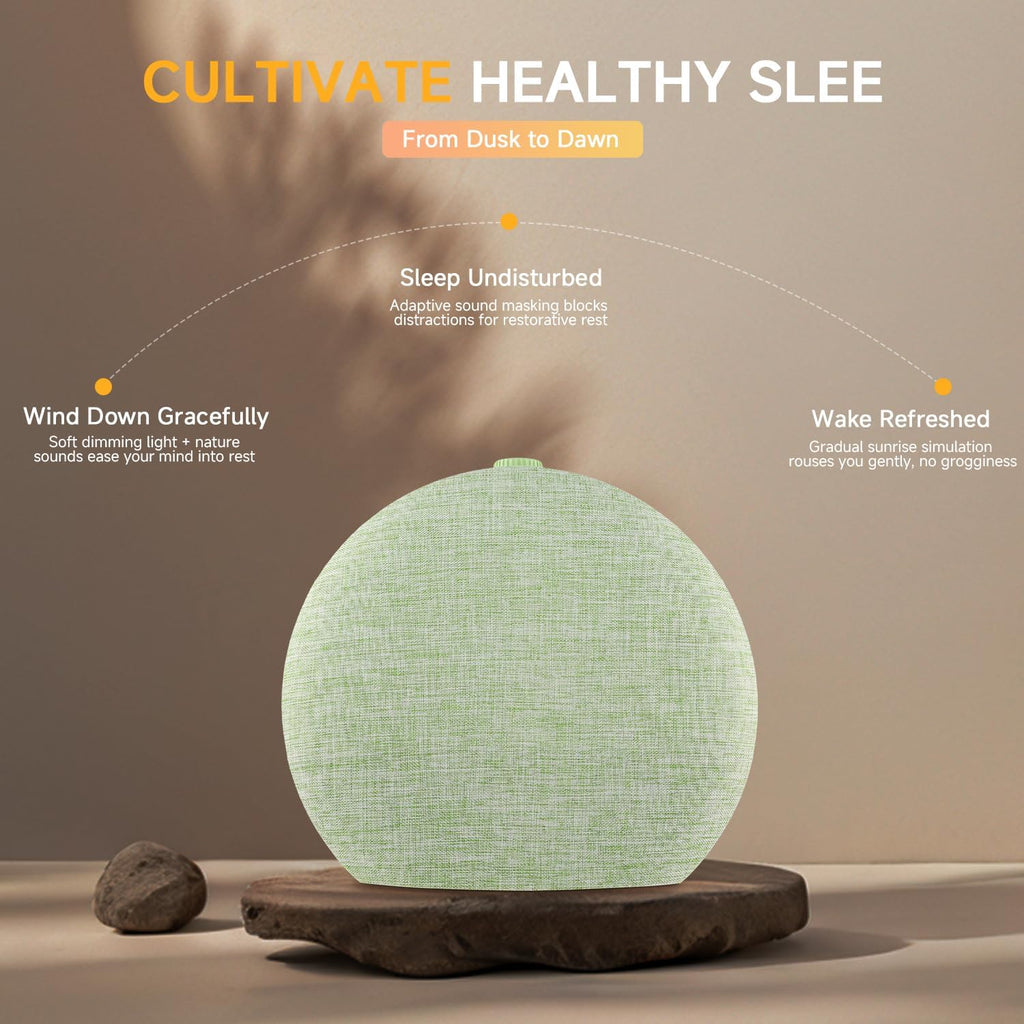 Geuuap Sunrise Alarm Clock White Noise Sound Machine for Bedroom | Natural Wake-Up Light with 30 Soothing Sleep Aids, Bluetooth Speaker…