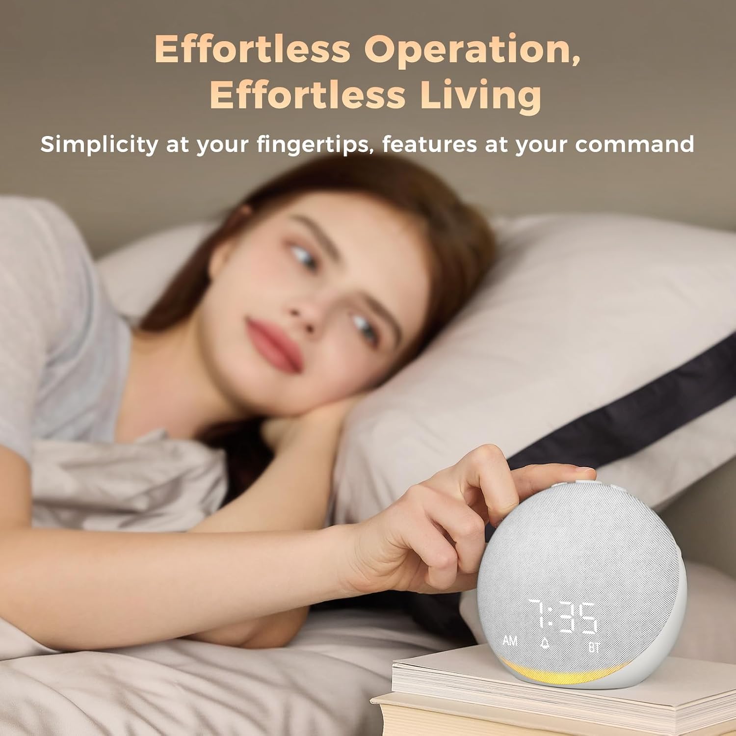 Acedeck Sound Machine Alarm Clock for Bedroom: 25 Natural Sleep Sounds - White Noise Machine for Adults Kids Baby - Gentle Wake Up Alarm wi…