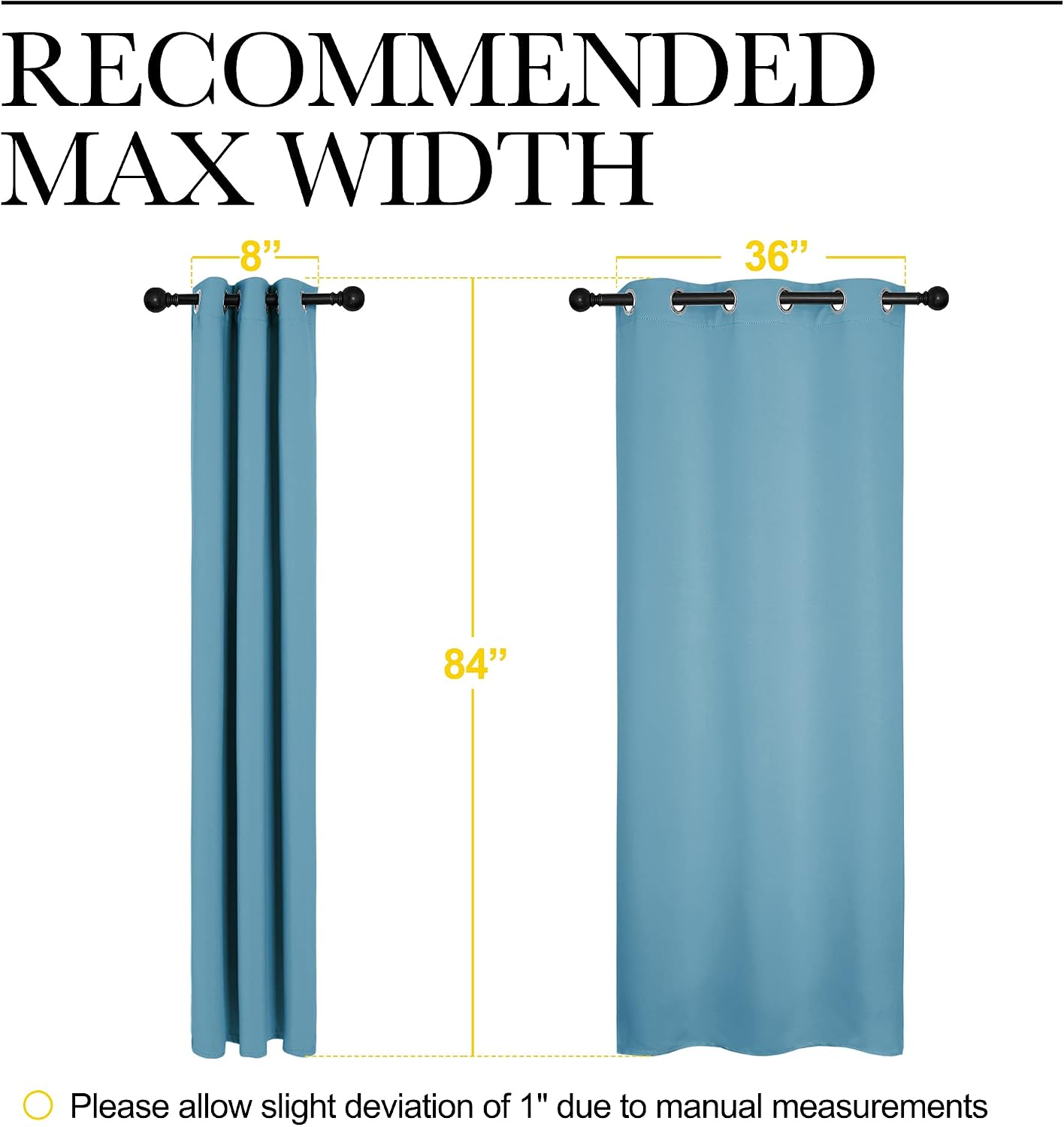 NICETOWN Window Treatment Thermal Insulated Solid Grommet Blackout Curtains/Drapes for Bedroom (Teal Blue, Set of 2 Panels, 42 by 84 Inch)