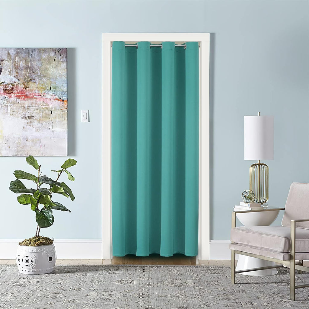 ChrisDowa Blackout Door Curtains for Doorway Privacy, Grommet Closet Curtains for Bedroom Closet Door, Thermal Insulated Temporary Doorway…