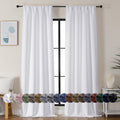 Simplebrand Ava Pure White Curtains for Bedroom 90 Inches Long 2 Panels Set, Room Darkening Window Treatment, Light Filtering Curtain Drape…