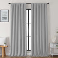Gwine Light Grey Blackout Curtains for Bedroom 96 Inch Length, Room Darkening Energy Saving Black Out Curtains for Living Room, Window…
