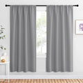 NICETOWN Silver Grey Blackout Curtains for Living Room - Triple Weave Home Decoration Thermal Insulated Solid Rod Pocket Blackout Drapes…