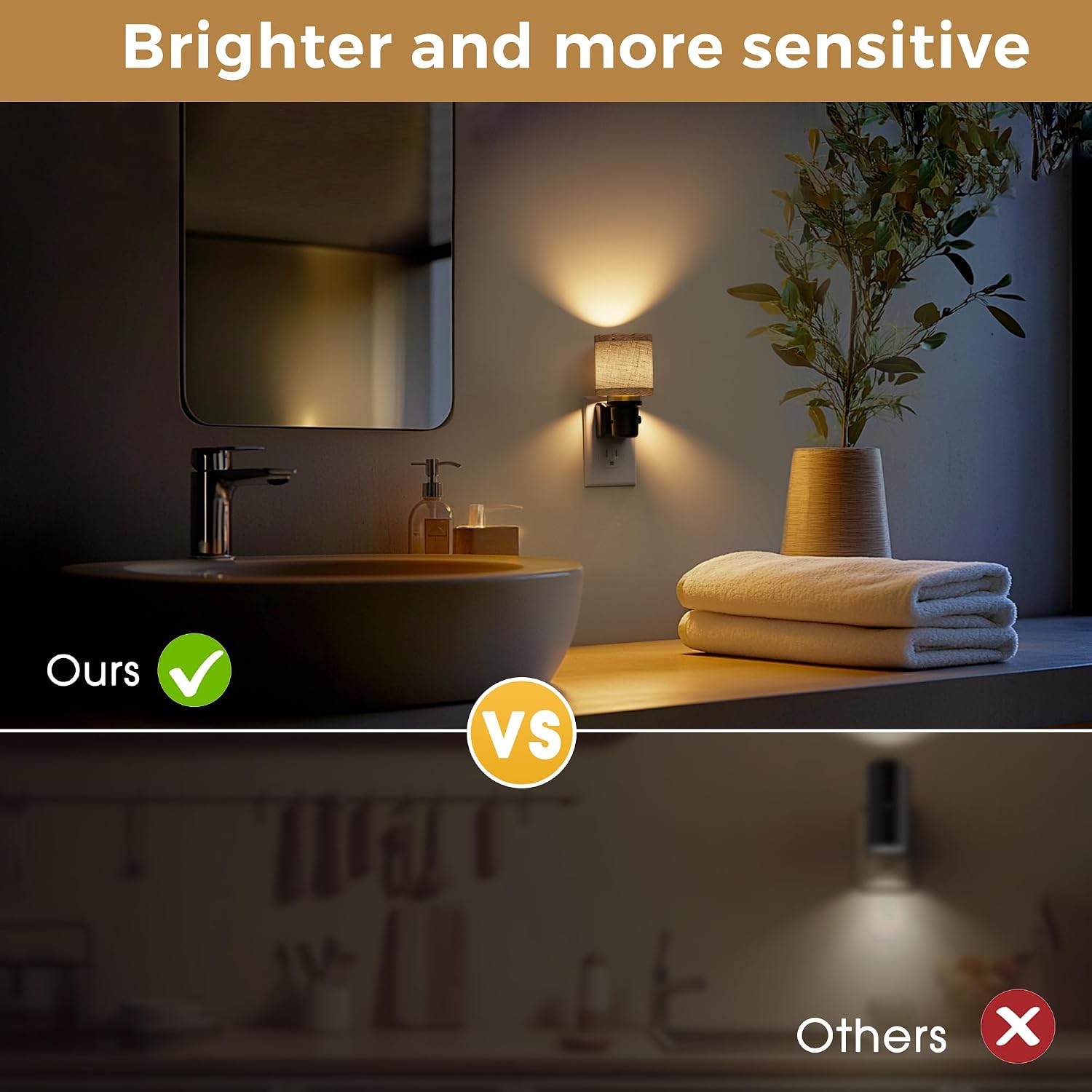 L LOHAS LED Night Lights Plug into Wall, 2 Pack Linen Fabric Cylinder Decor Night Light, Dusk to Dawn Sensor Vintage Nightlight, 0-100LM…
