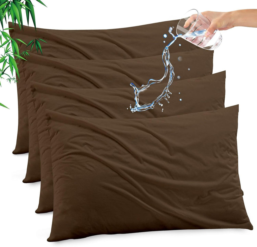 Gogreen Bamboo Rayon Waterproof Pillow Protector, Breathable Pillow Cover, Cooling Pillow Case Protector with Zipper, Super Soft Pillow Cas…