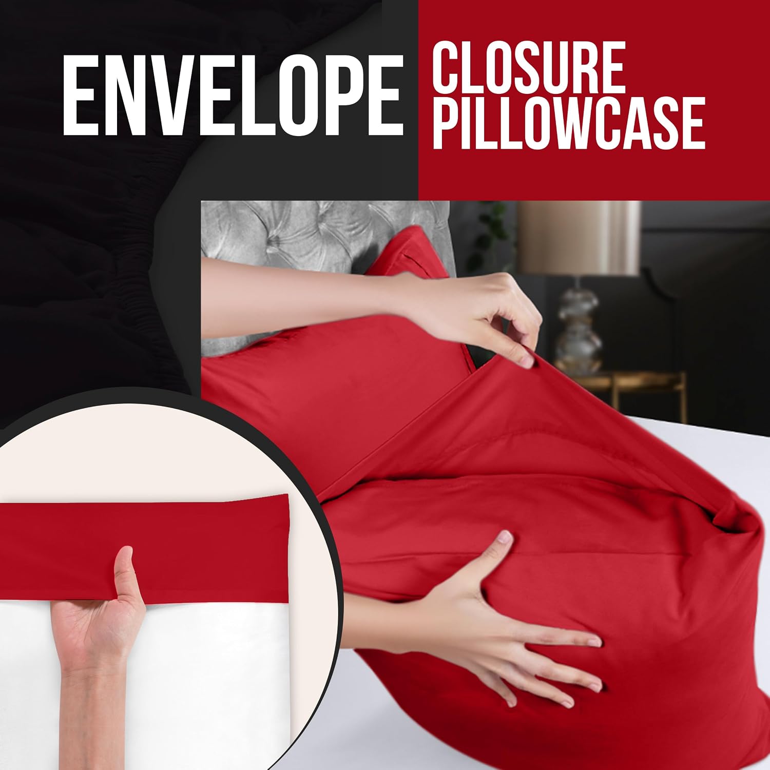 Utopiabedding Utopia Bedding Standard Pillow Cases - 4 Pack - Envelope Closure - Soft Brushed Microfiber Fabric - Shrinkage and Fade Resist…