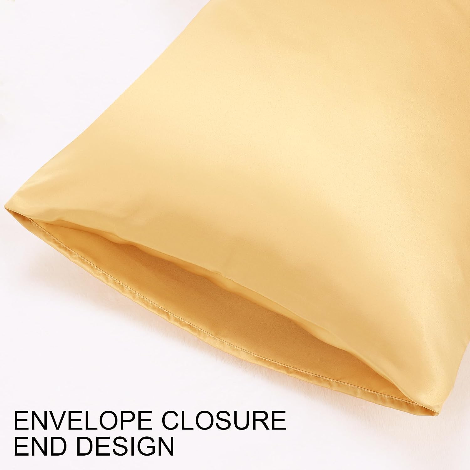 uxcell 2 Pack Silk Satin Pillowcase for Hair and Skin, Cool, Silky, Soft Breathable Pillow Cases King Size 20x36 Inch Sateen Pillowcase Cha…