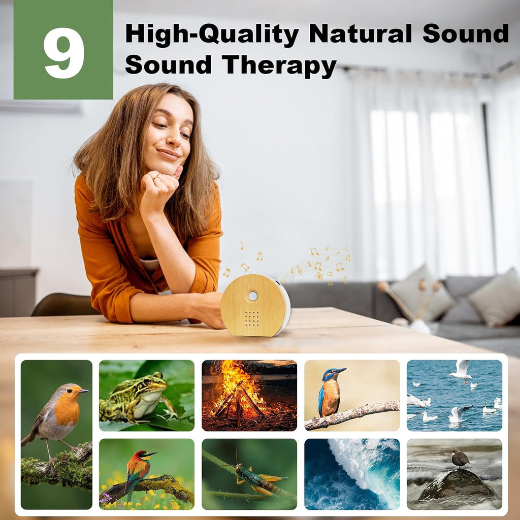 Seektain Singing Bird Box with Motion Sensor, White Noise Nature Sound Machine for Bathroom Privacy & Home, 9 Soothing Bird & Water…