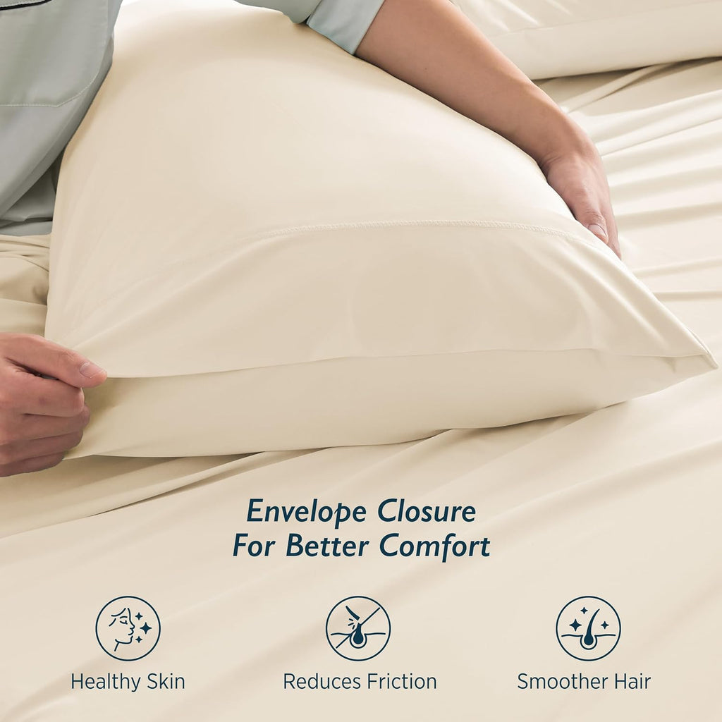 Breescape Cooling Pillow Cases Standard/Queen Size - BlendTekTM Dry & Cool Technology for Hot Sleepers and Night Sweats, Soft & Smooth Pillo…