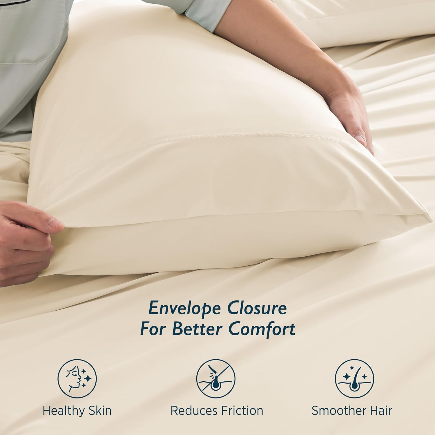 Breescape Cooling Pillow Cases Standard/Queen Size - BlendTekTM Dry & Cool Technology for Hot Sleepers and Night Sweats, Soft & Smooth Pillo…